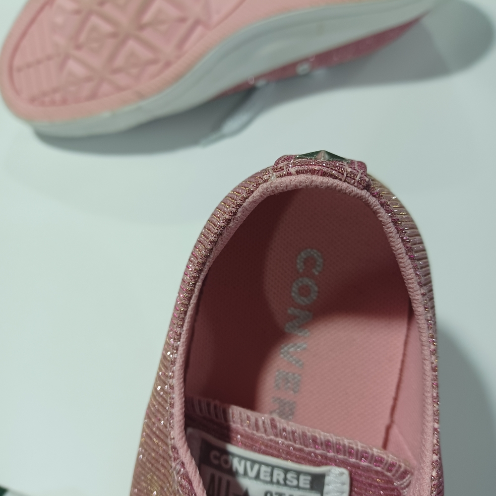Sold- Pink Glitter Converse All Stars Sneakers - Picture 5 of 7